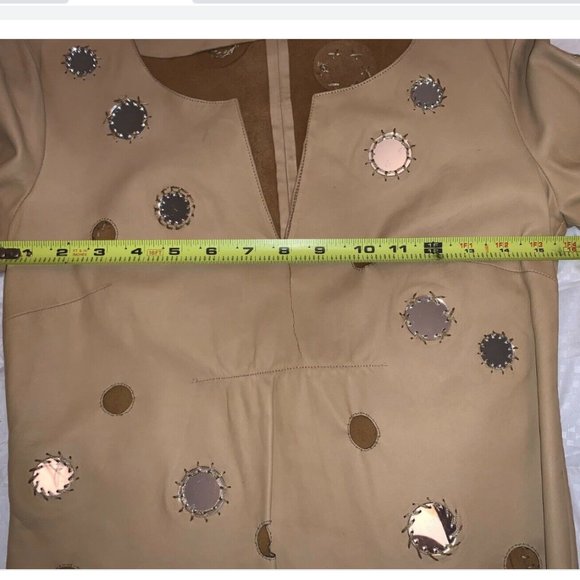 PRADA NAPPA LEATHER CROP TOP BLOUSE EU SIZE 42 *RIPPED* FITS LIKE A US Size 4 - Picture 11 of 13